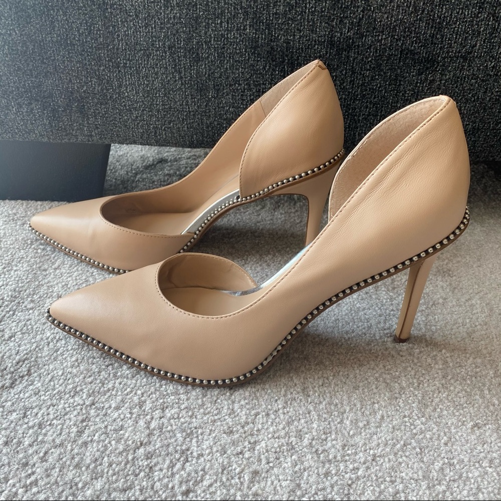 Nude Studded Pumps